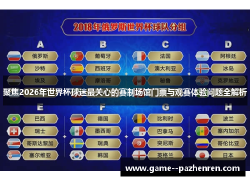 聚焦2026年世界杯球迷最关心的赛制场馆门票与观赛体验问题全解析